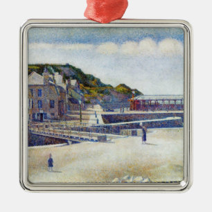 Georges Seurat- The Harbour and the Quays Metal Tree Decoration