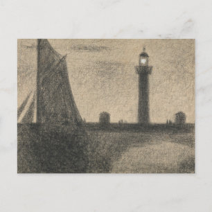 Georges Seurat - The Lighthouse at Honfleur Postcard