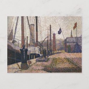 Georges Seurat The Maria at Honfleue Postcard
