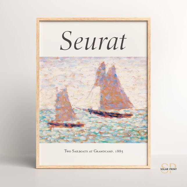 Georges Seurat Two Sailboats at Grandcamp Art Prin Poster (Creator Uploaded)