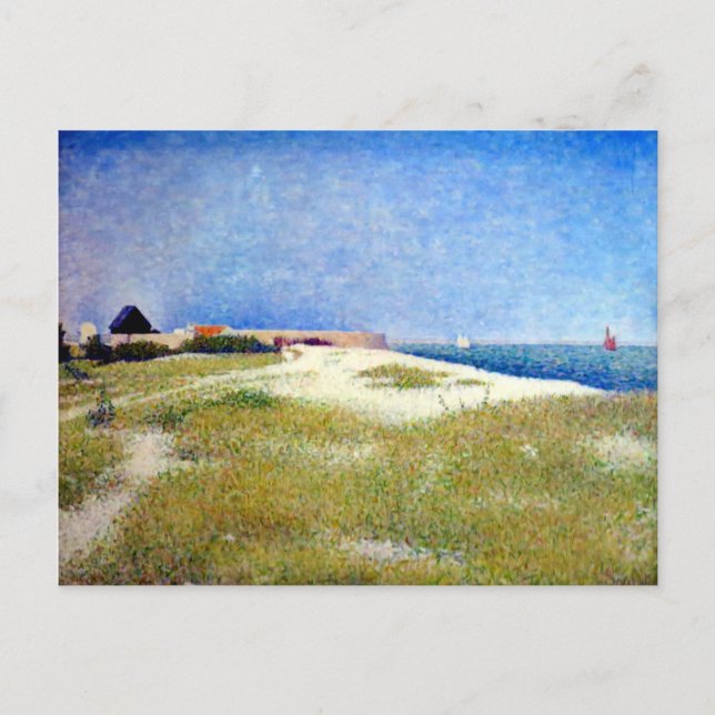 Georges Seurat View of Fort Samson Postcard (Front)