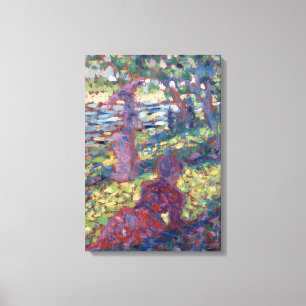 Georges Seurat Woman in a Park Canvas Print