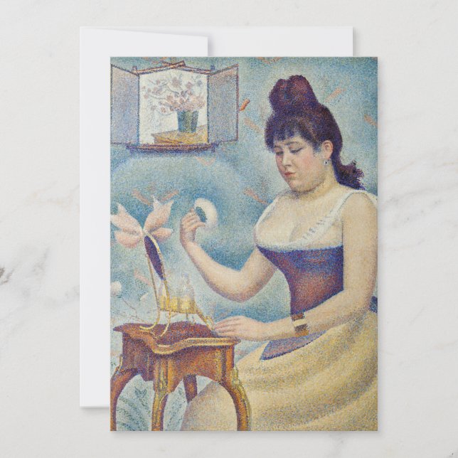 Georges Seurat - Young Woman Powdering Herself Invitation (Front)