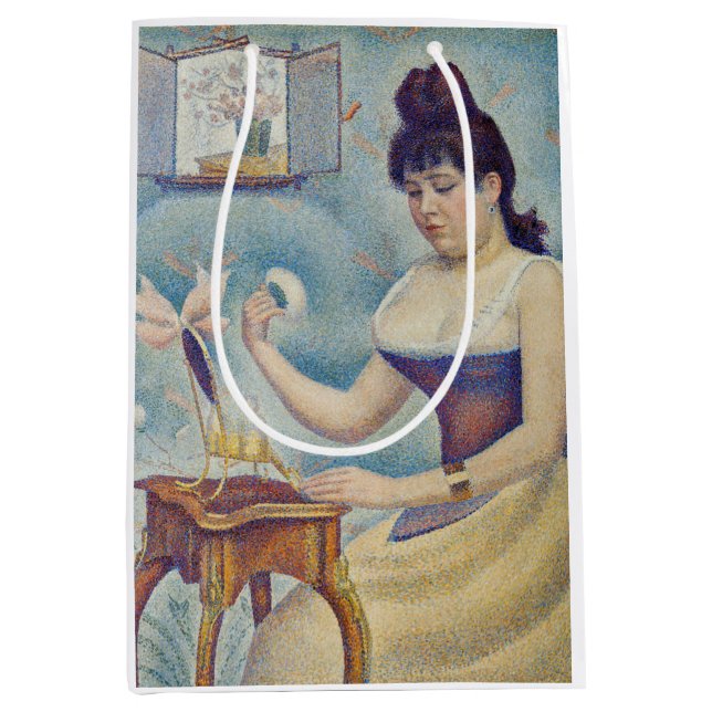 Georges Seurat - Young Woman Powdering Herself Medium Gift Bag (Front)