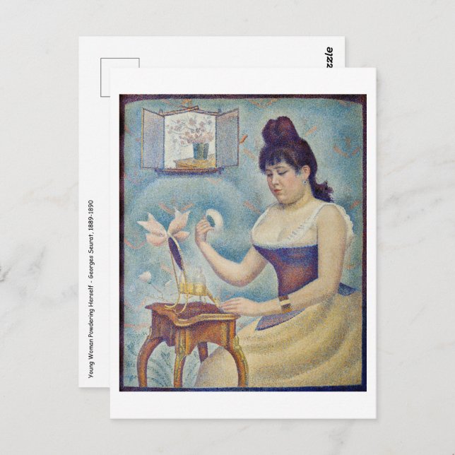 Georges Seurat - Young Woman Powdering Herself Postcard (Front/Back)