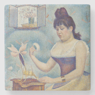 Georges Seurat - Young Woman Powdering Herself Stone Coaster