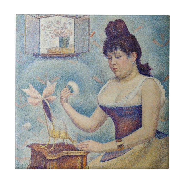Georges Seurat - Young Woman Powdering Herself Tile (Front)