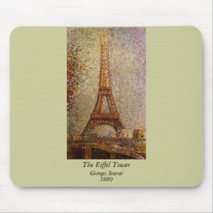 Georges Seurat's Painting: The Eiffel Tower (1889) Mouse Mat