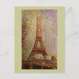 Georges Seurat's Painting: The Eiffel Tower (1889) Postcard