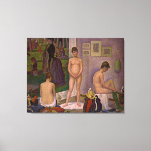 Georges Seurat's Painting: The Models (1889) Canvas Print