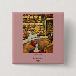 Georges Seurat's The Circus (1891) 15 Cm Square Badge