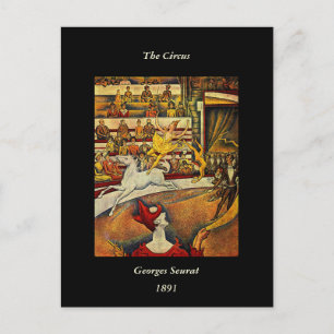 Georges Seurat's The Circus (1891) - Clown & Rider Postcard