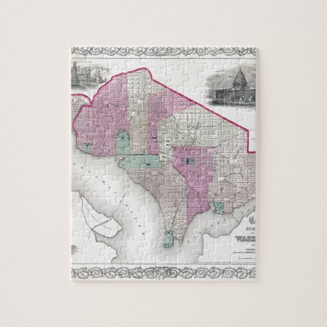 Georgetown and Washington DC Jigsaw Puzzle (Vertical)