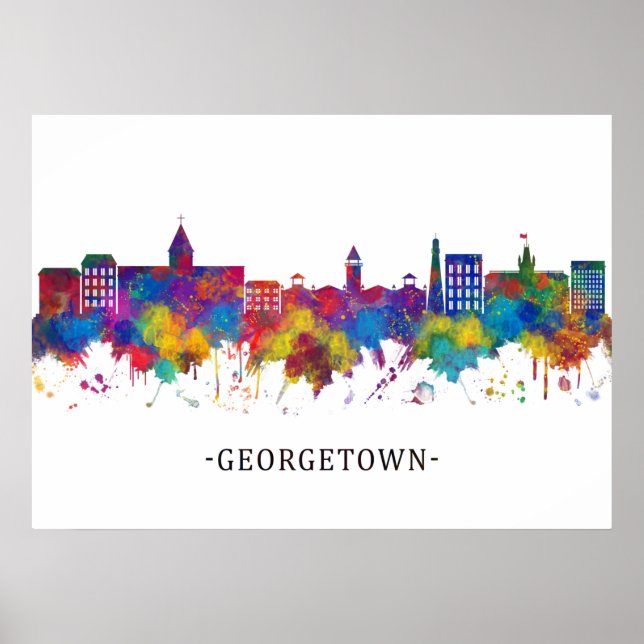 Georgetown Guyana Skyline Poster (Front)