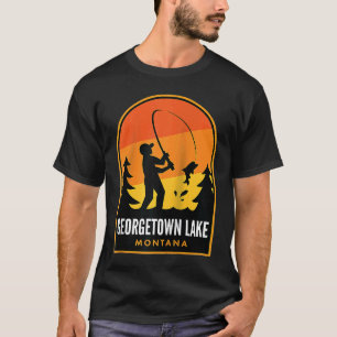 Georgetown Lake Montana Fishing Raglan T-Shirt