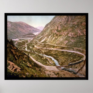 Georgetown Loop Railroad With a Train 1899 Poster
