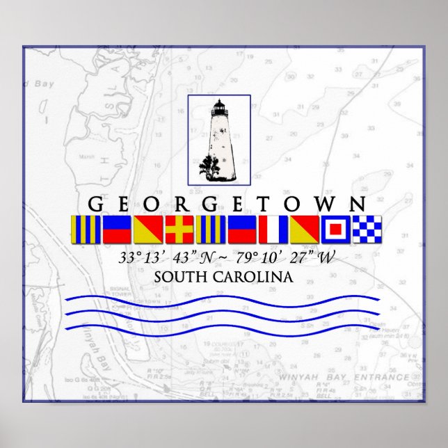 Georgetown SC Marine Signal Flag Poster (Front)