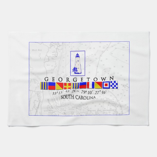 Georgetown SC Marine Signal Flag Towel (Horizontal)