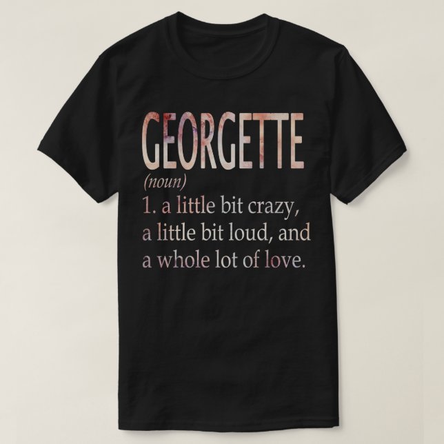 Georgette Girl Name Definition T-Shirt (Design Front)