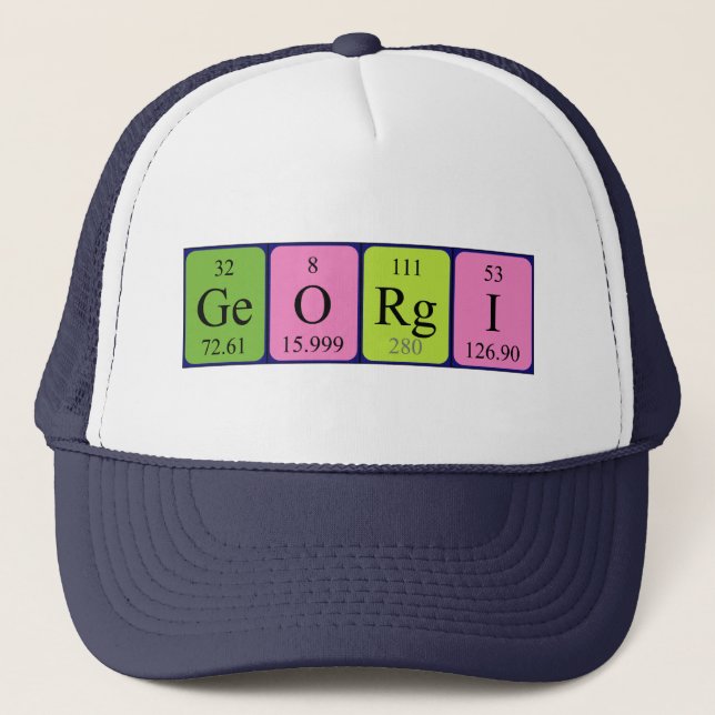 Georgi periodic table name hat (Front)