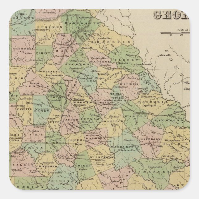 Georgia 10 square sticker (Front)