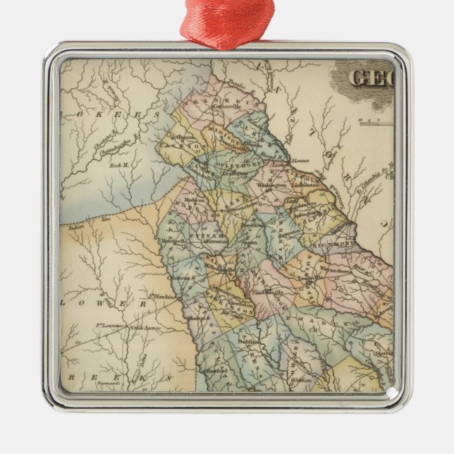 Georgia 13 metal tree decoration (Front)