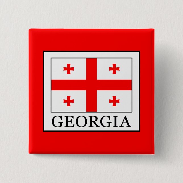Georgia 15 Cm Square Badge (Front)