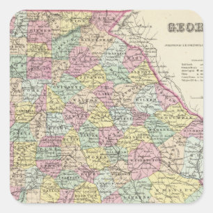 Georgia 5 square sticker