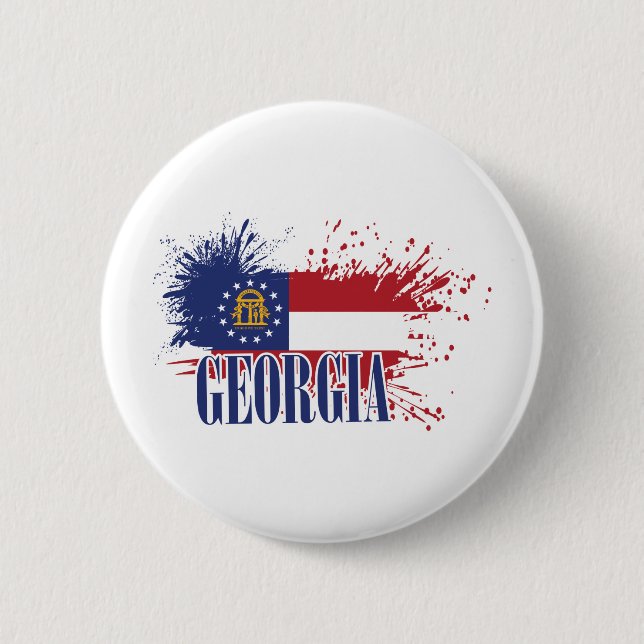 Georgia 6 Cm Round Badge (Front)