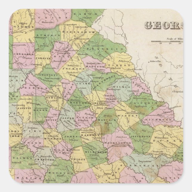 Georgia 6 square sticker (Front)