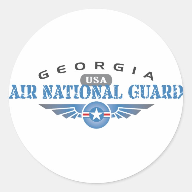 Georgia Air National Guard Classic Round Sticker (Front)