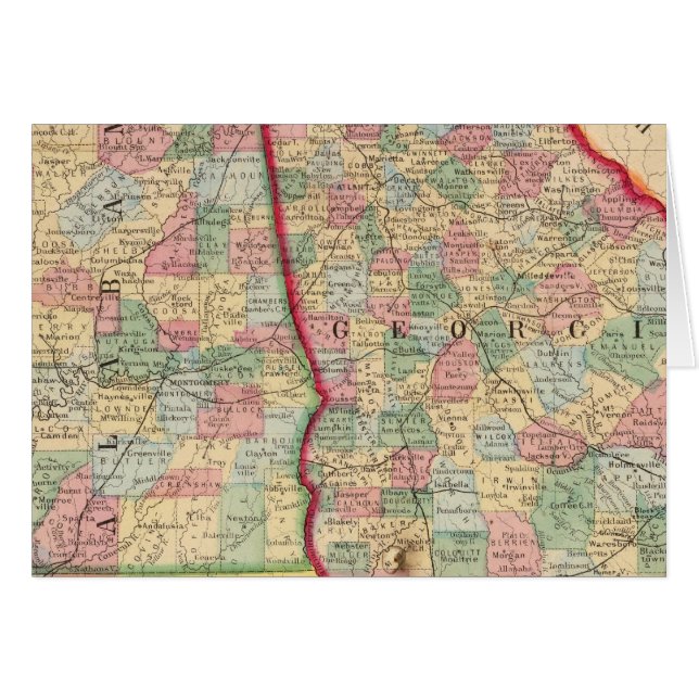 Georgia, Alabama Map by Mitchell (Front Horizontal)