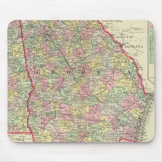 Georgia, Alabama Mouse Mat (Front)