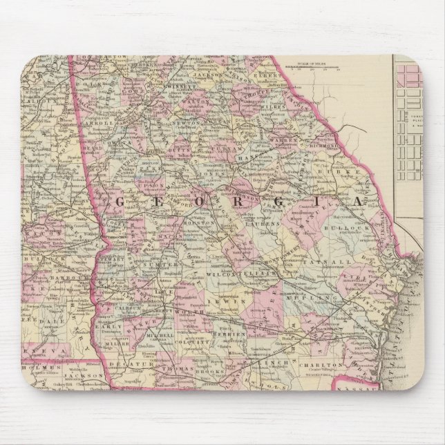 Georgia, Alabama Mouse Mat (Front)