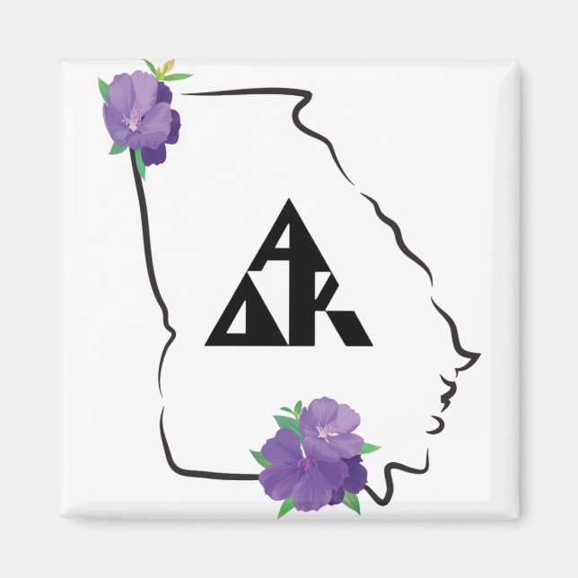 Georgia Alpha Delta Kappa black triangle logo Magnet (Front)