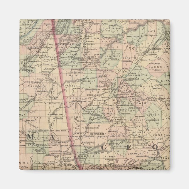 Georgia and Alabama Magnet (Front)