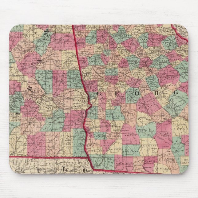 Georgia and Alabama Mouse Mat (Front)