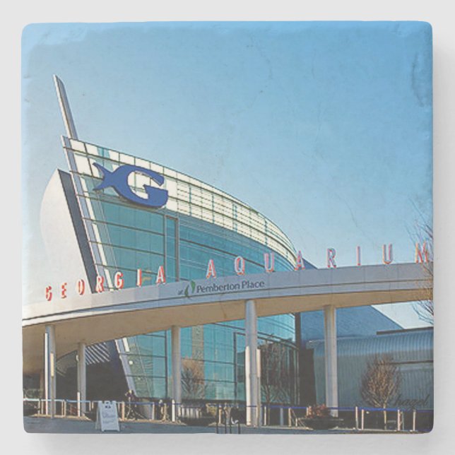 Georgia Aquarium Atlanta, Georgia Aquarium Stone Coaster (Front)