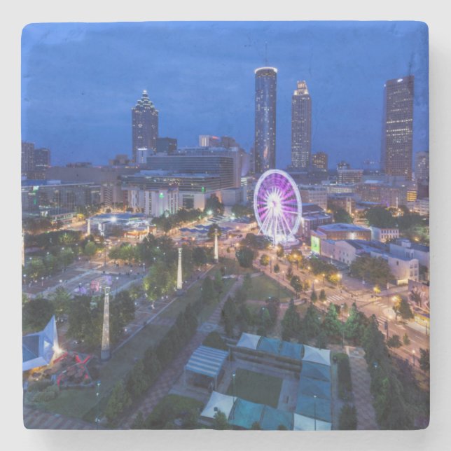 Georgia, Atlanta, Centennial Olympic Park Stone Coaster (Front)
