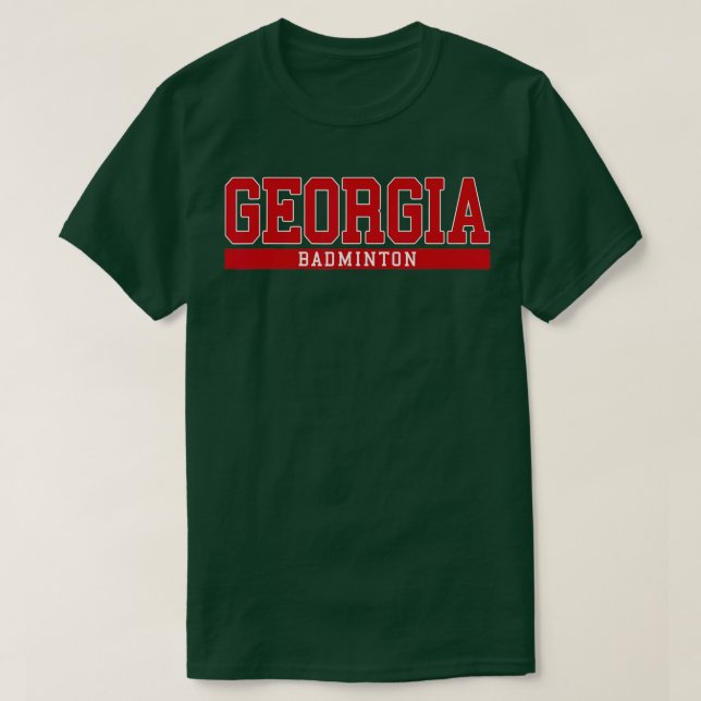 Georgia Badminton  T-Shirt (Design Front)