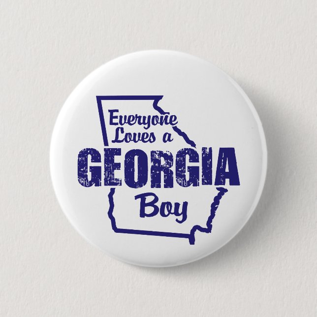 Georgia Boy 6 Cm Round Badge (Front)