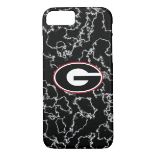 Georgia Bulldogs Logo   Black Marble iPhone 8/7 Case
