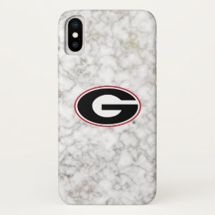 Georgia Bulldogs Logo   Marble iPhone X Case