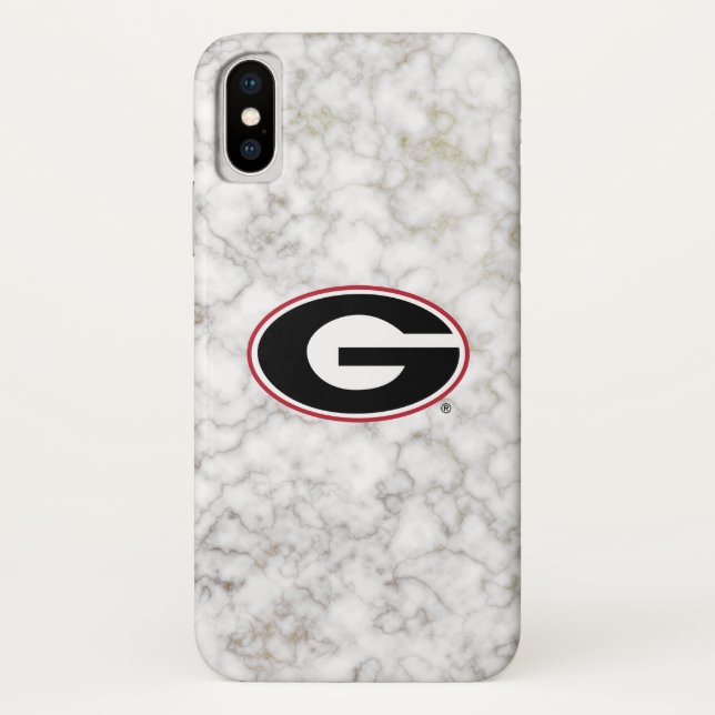 Georgia Bulldogs Logo | Marble Case-Mate iPhone Case (Back)