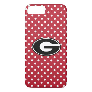 Georgia Bulldogs Logo   Polka Dot Pattern iPhone 8 Plus/7 Plus Case