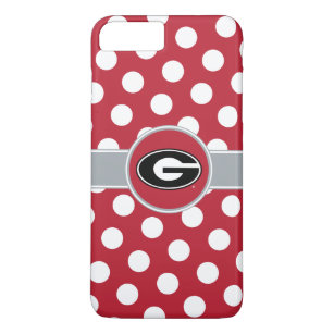 Georgia Bulldogs Logo   Polka Dots Case-Mate iPhone Case