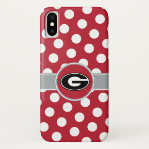 Georgia Bulldogs Logo   Polka Dots Case-Mate iPhone Case