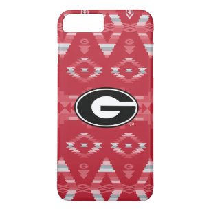 Georgia Bulldogs Logo   Tribal Pattern iPhone 8 Plus/7 Plus Case