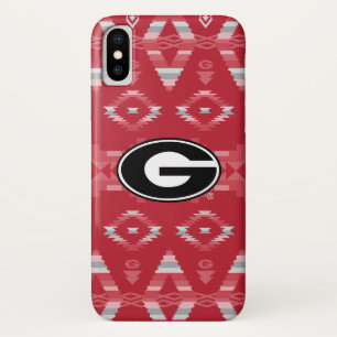 Georgia Bulldogs Logo Tribal Pattern iPhone X Case
