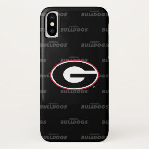 Georgia Bulldogs Logo Watermark Pattern iPhone X Case